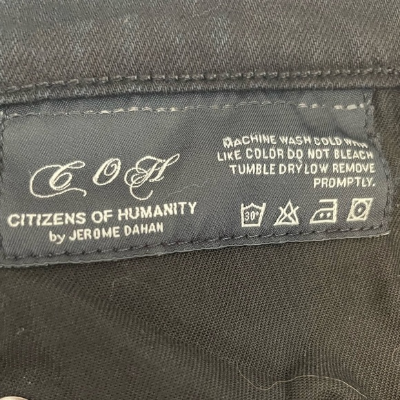 CITIZENS OF HUMANITY Black ELSON Mid Rise STRAIGHT LEG Jeans Womens Sz 27 COH - Picture 12 of 16